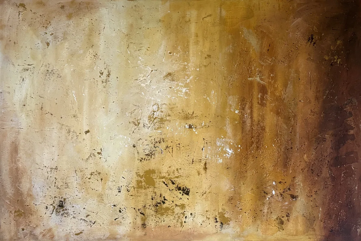 Amber Strata — original artwork by Alyne Perfeito, 150 x 100 cm (59.1 x 39.4 in), Terra & Ether series