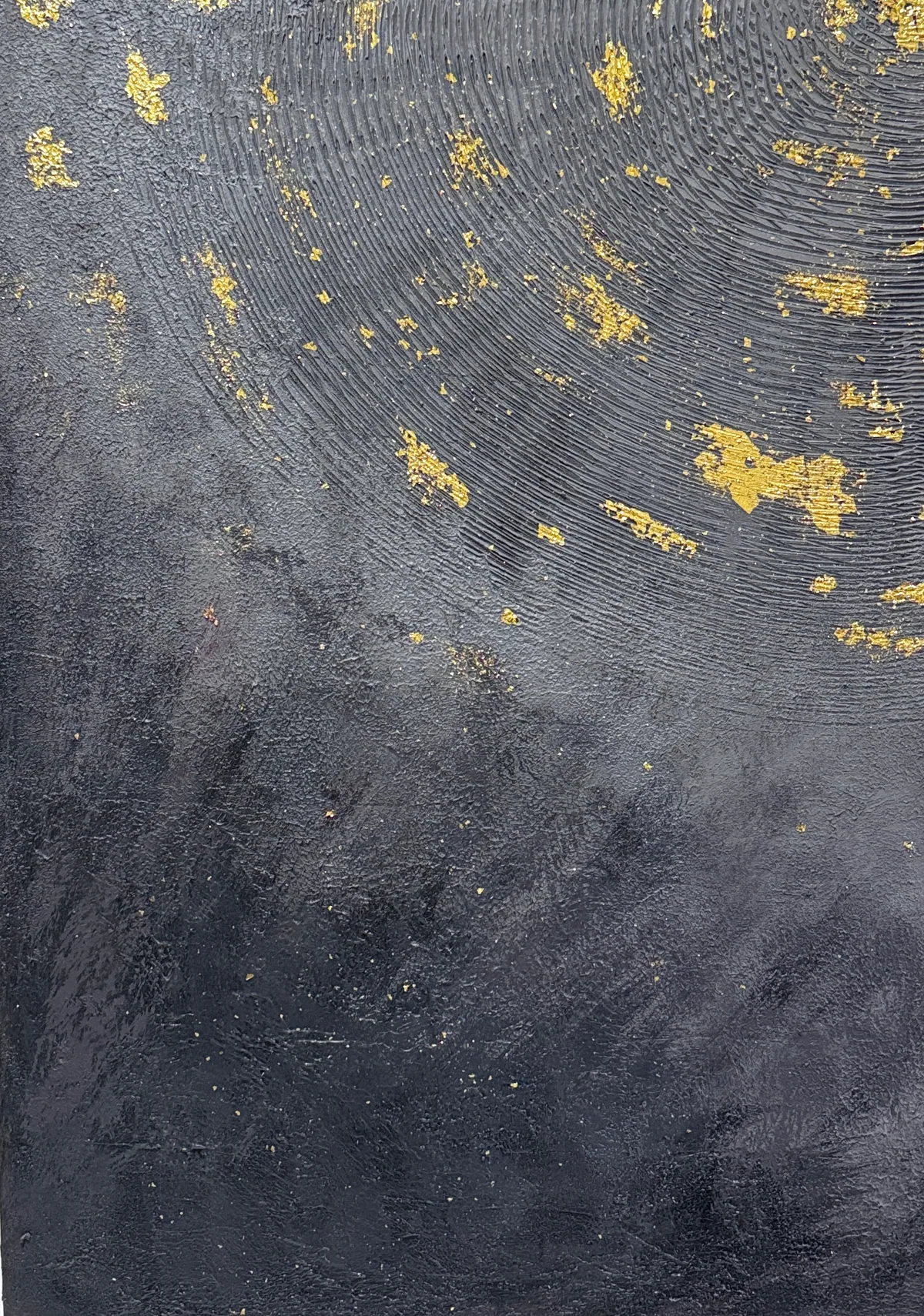 Celestial Plan — original artwork by Alyne Perfeito, 50 x 70 cm (19.7 x 27.6 in), Black & Gold series
