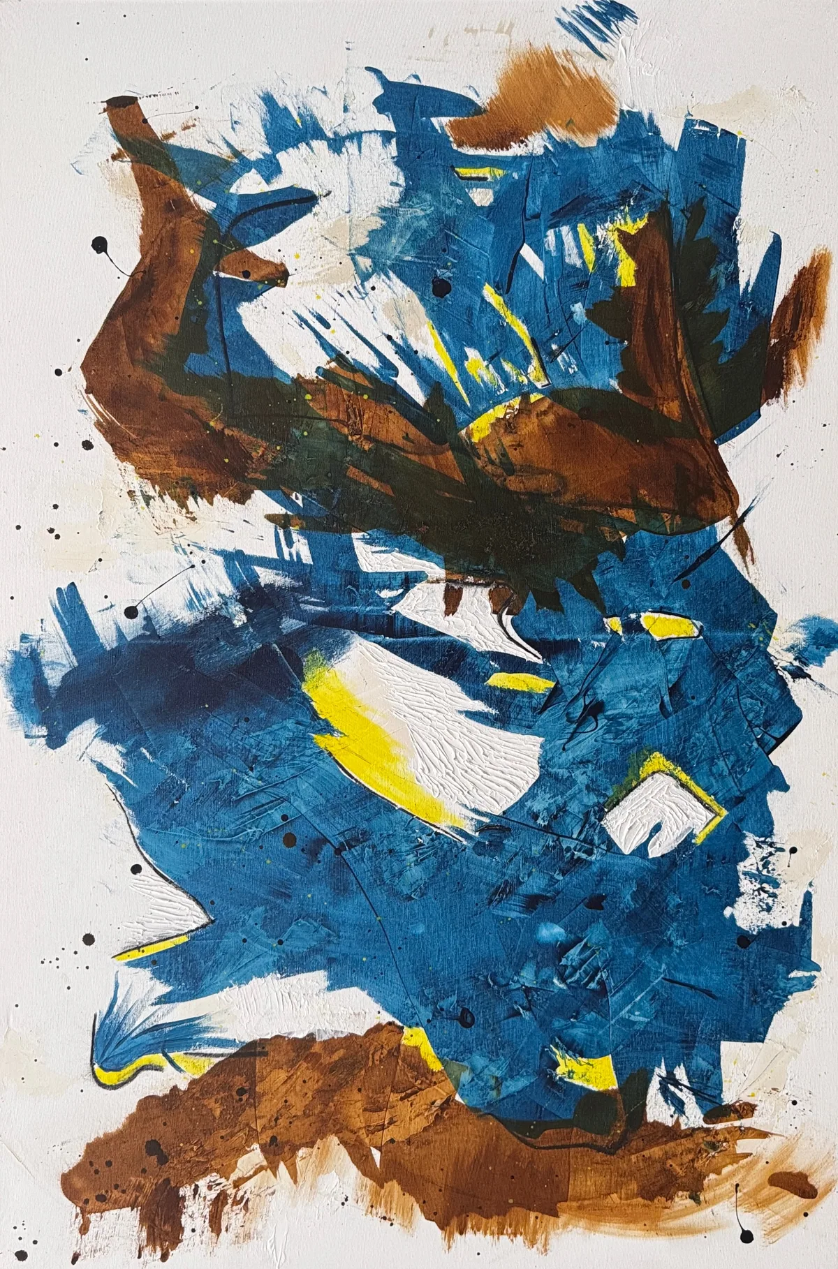 Crossing Currents — original artwork by Alyne Perfeito, 80 x 120 cm (31 x 47 in), Terra & Ether series