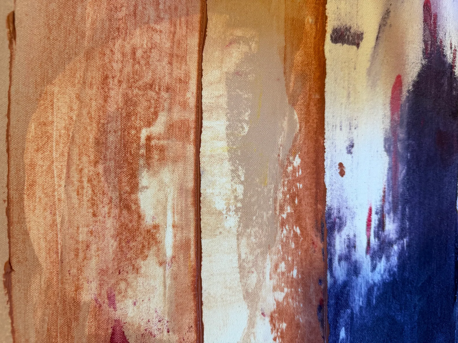 Surface detail of Amethyst Ground — original mixed-media artwork by Alyne Perfeito
