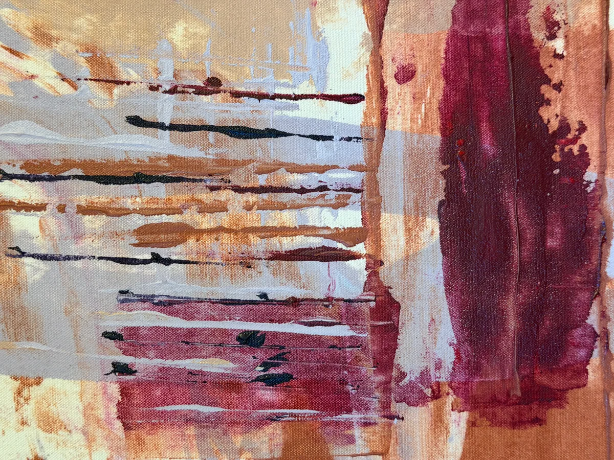 Surface detail — Amethyst Ground by Alyne Perfeito, 100 x 100 cm (39.4 x 39.4 in)