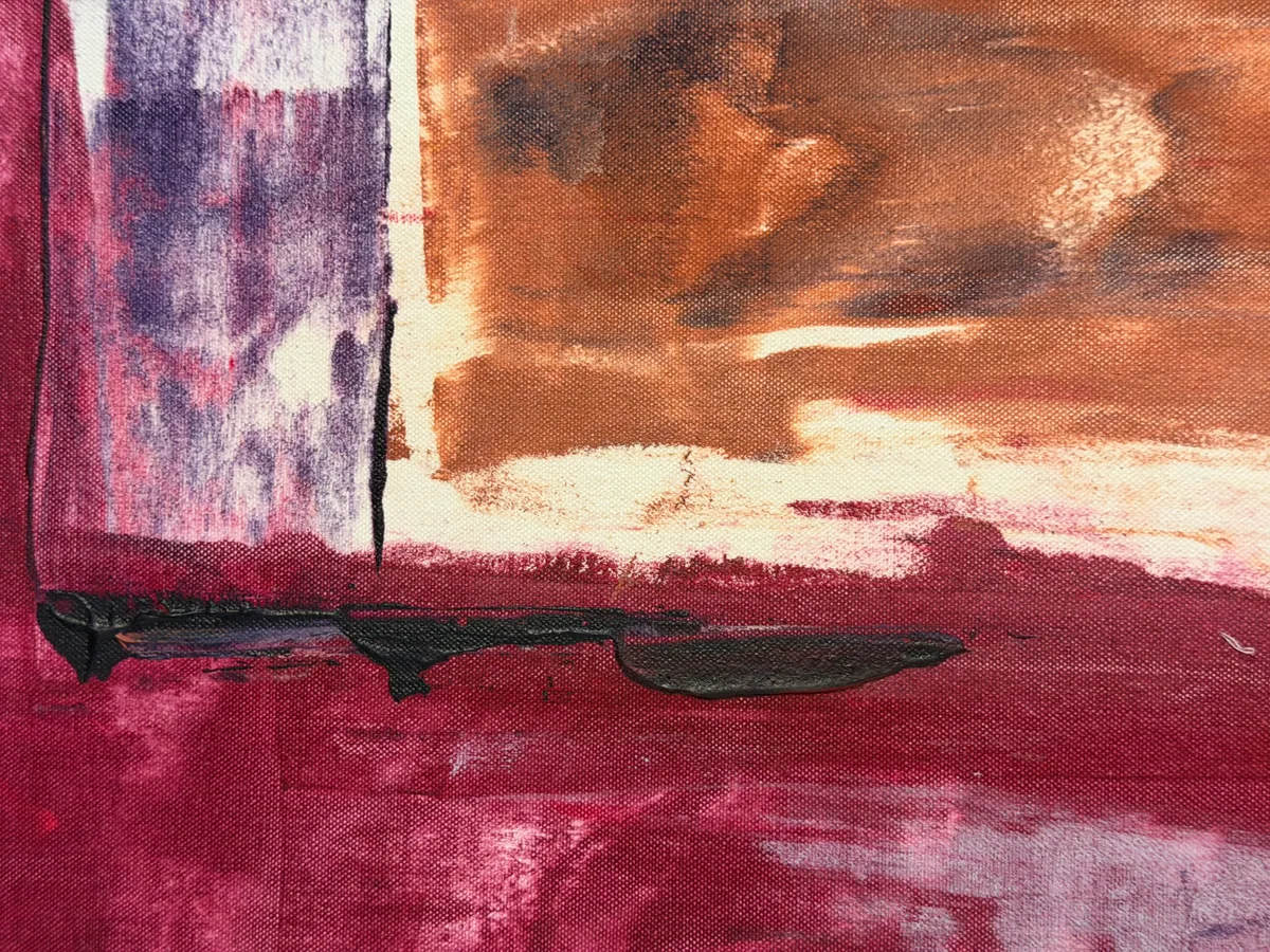 Surface detail — Amethyst Ground by Alyne Perfeito, 100 x 100 cm (39.4 x 39.4 in)