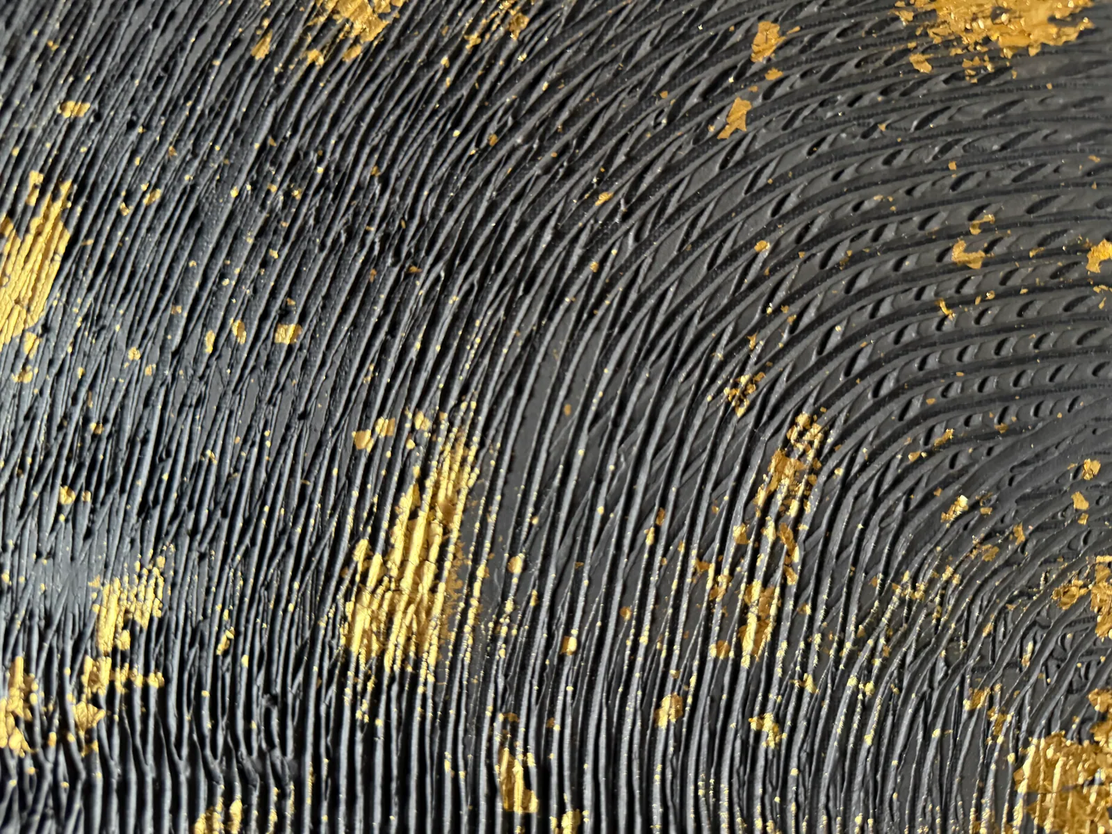 Surface detail of Celestial Plan — original mixed-media artwork by Alyne Perfeito