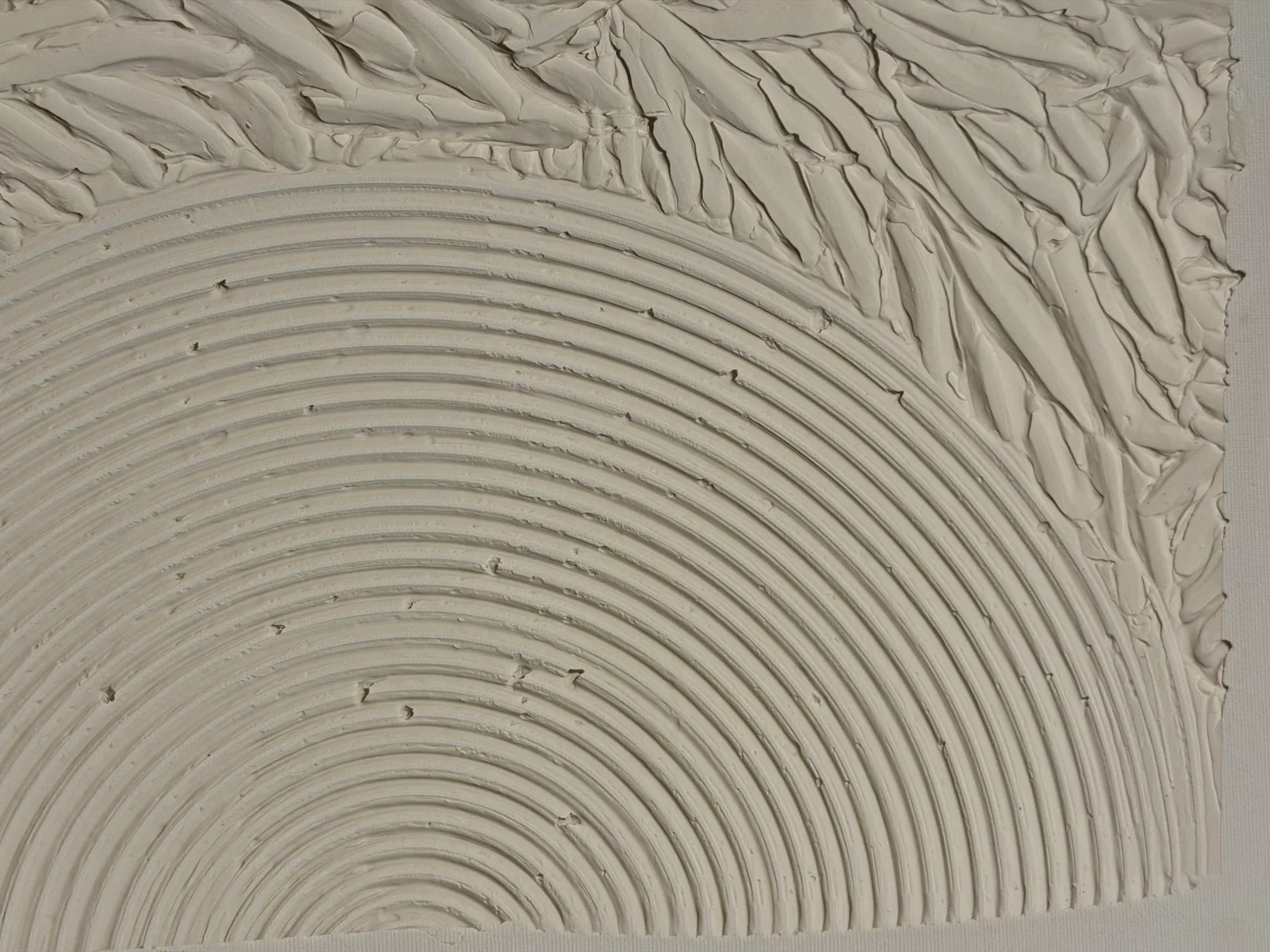 Echo of Silence (50 x 70 cm), sculpted texture on canvas, surface detail — Alyne Perfeito, Perfeito Studio