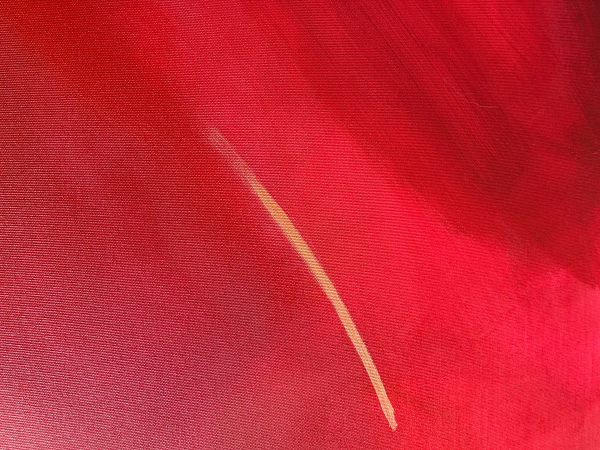 Surface detail — Fire of Devotion by Alyne Perfeito, 100 x 150 cm (39.4 x 59.1 in)