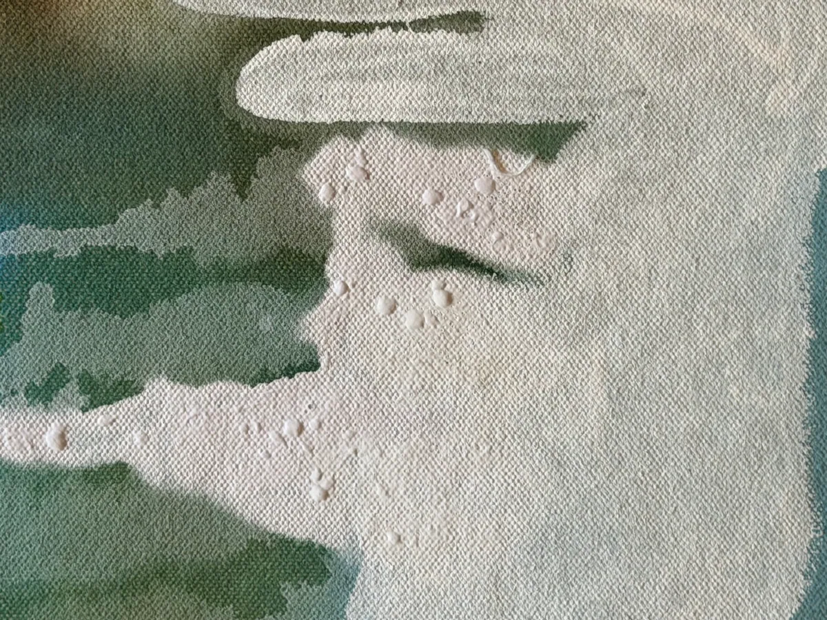 Surface detail — Prism Garden by Alyne Perfeito, 100 x 100 cm (39.4 x 39.4 in)