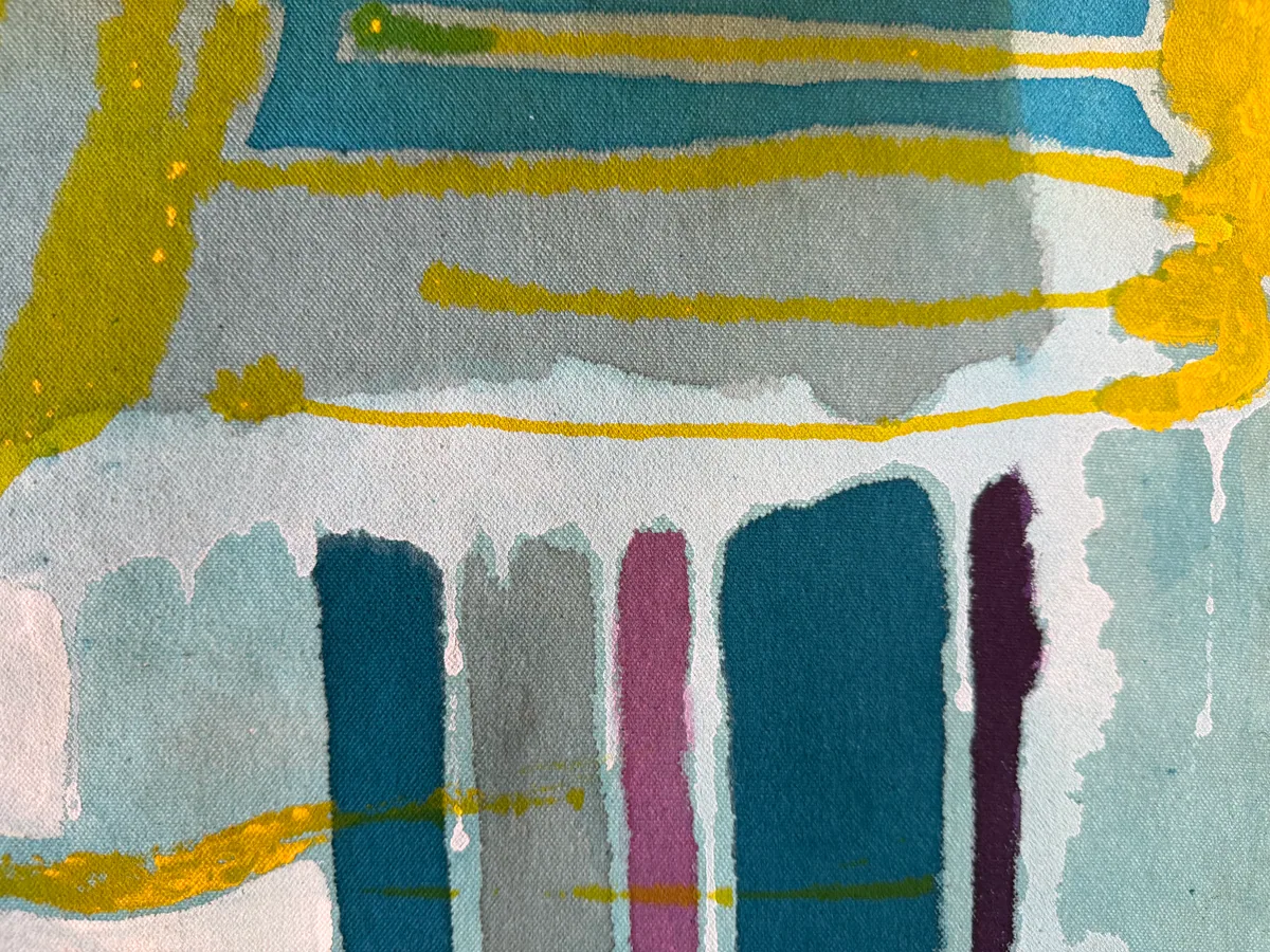 Surface detail — Prism Garden by Alyne Perfeito, 100 x 100 cm (39.4 x 39.4 in)