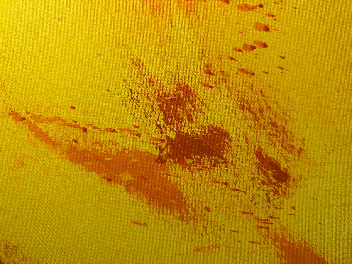 Surface detail — Solar Rain by Alyne Perfeito, 70 x 110 cm (27.6 x 43.3 in)