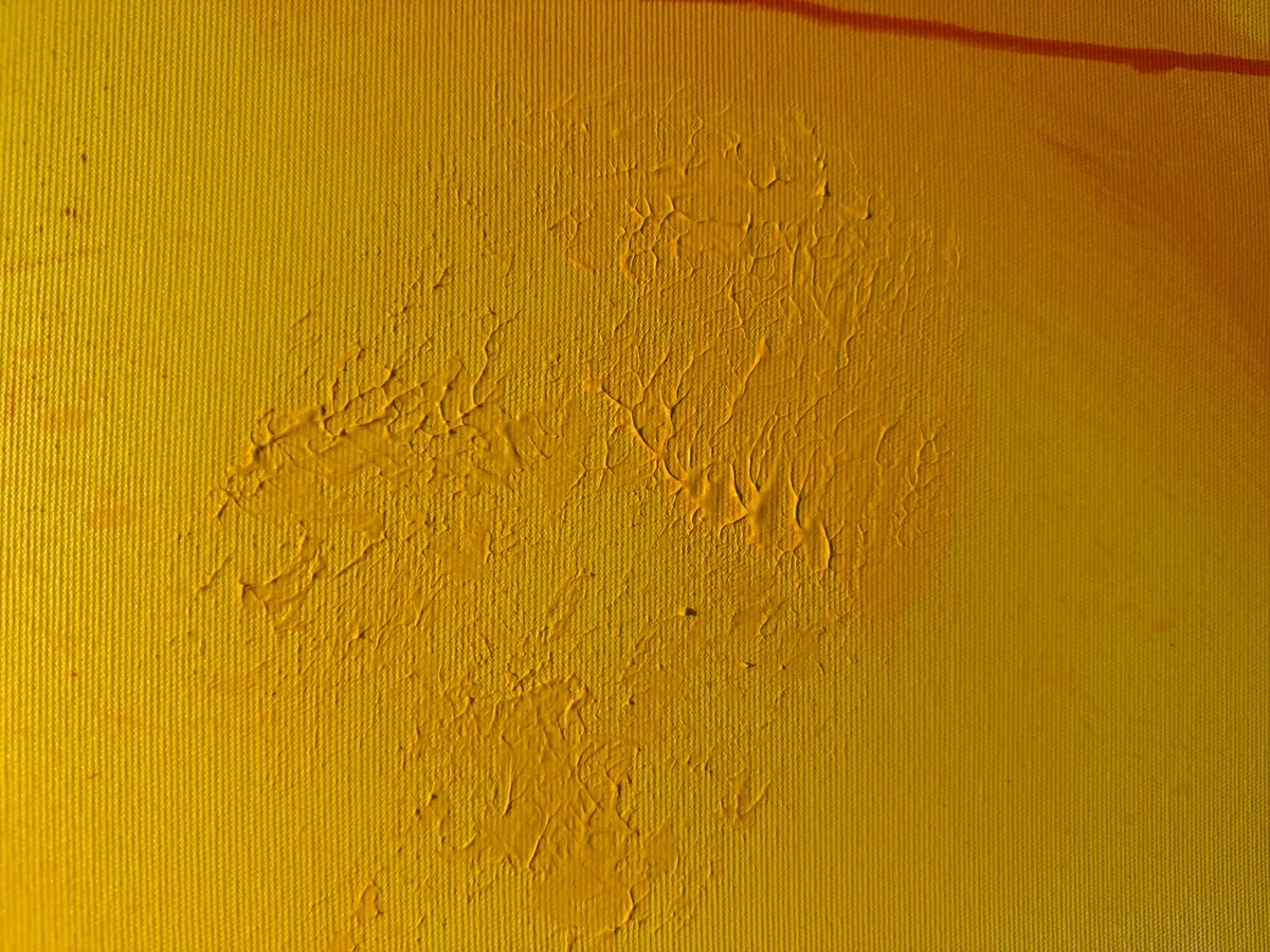 Surface detail — Solar Rain by Alyne Perfeito, 70 x 110 cm (27.6 x 43.3 in)