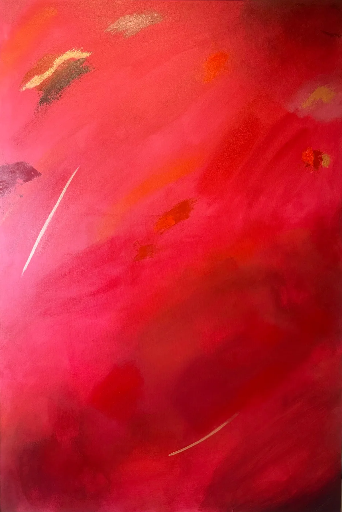 Fire of Devotion — original artwork by Alyne Perfeito, 100 x 150 cm (39.4 x 59.1 in), Heart of Chaos series