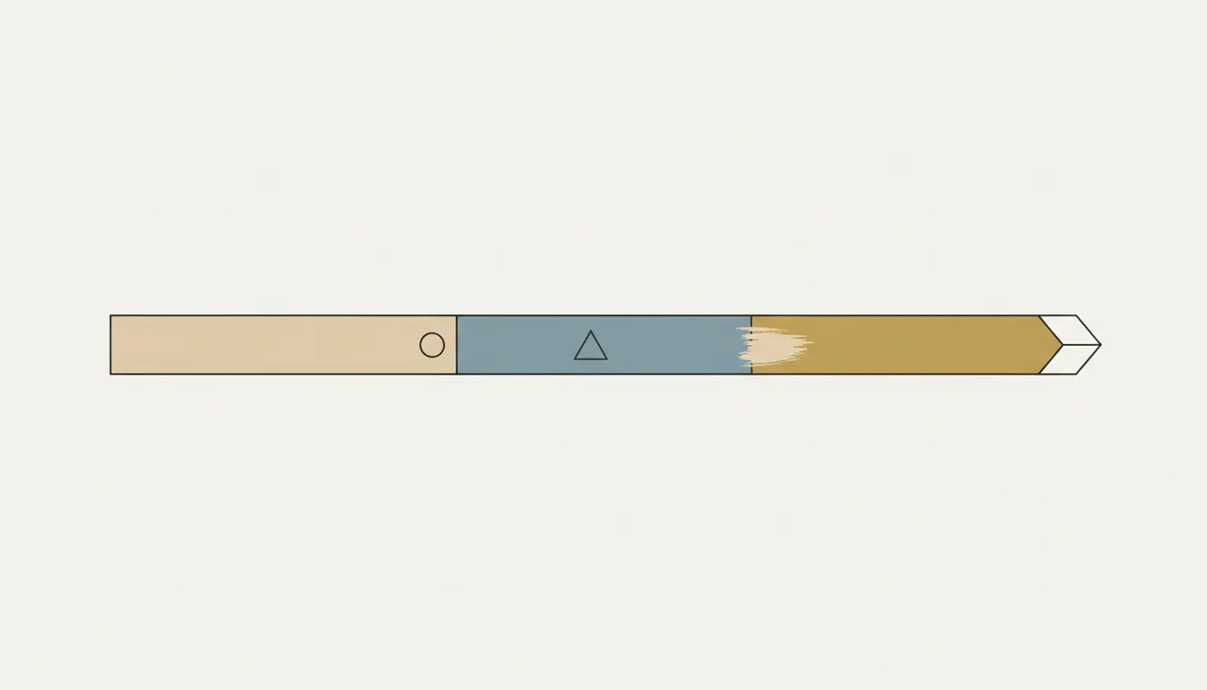 Ilustração esquemática de uma linha do tempo de movimentos de arte, do modernismo ao contemporâneo — Perfeito Studio
