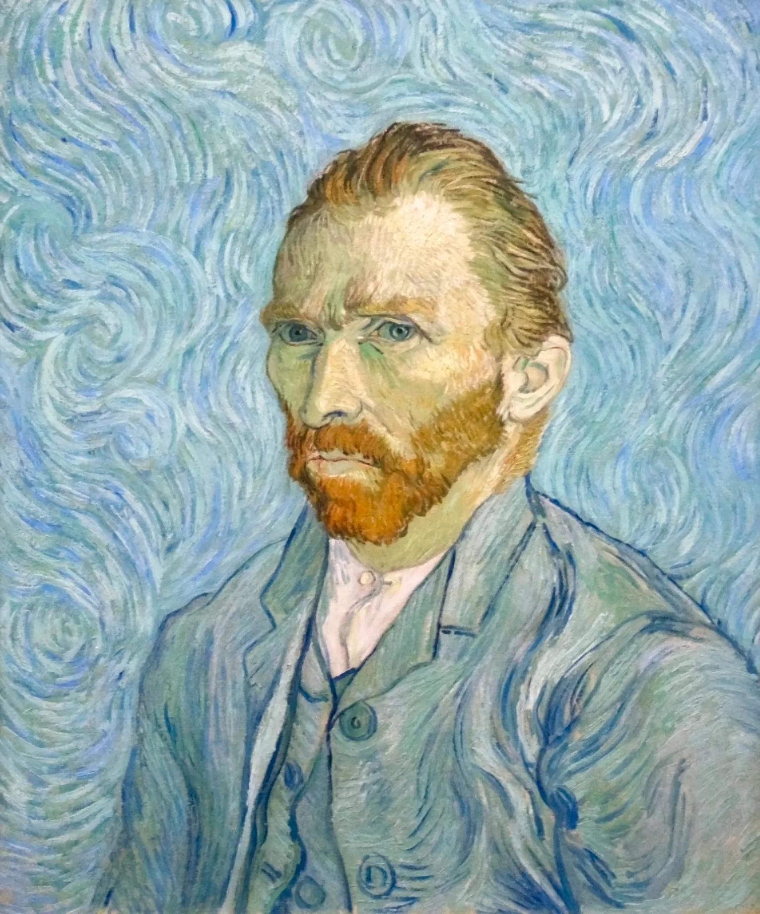 Self-Portrait, oil painting by Vincent van Gogh (September 1889) — Musée d'Orsay, public domain