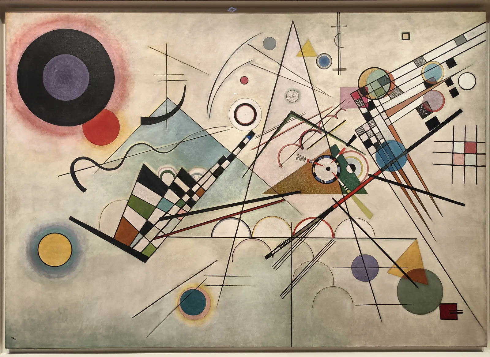 Composition 8, oil on canvas by Wassily Kandinsky (1923), in the collection of the Solomon R. Guggenheim Museum, New York