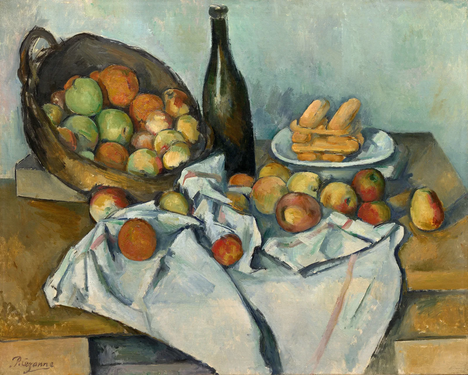 O Cesto de Maçãs (c. 1893), óleo sobre tela de Paul Cézanne — Art Institute of Chicago (domínio público)