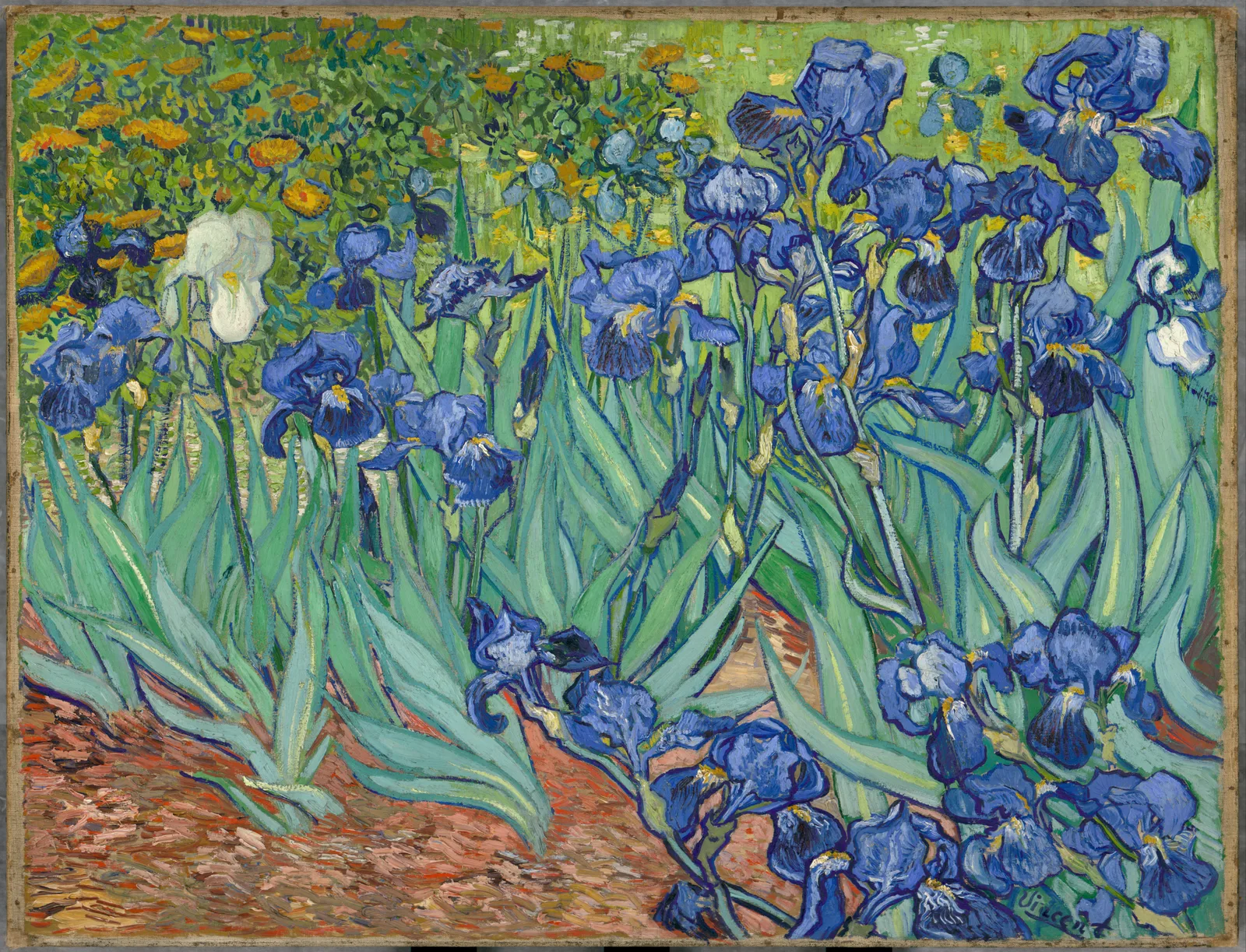 Íris, óleo sobre tela de Vincent van Gogh, maio de 1889 — acervo do J. Paul Getty Museum, Los Angeles