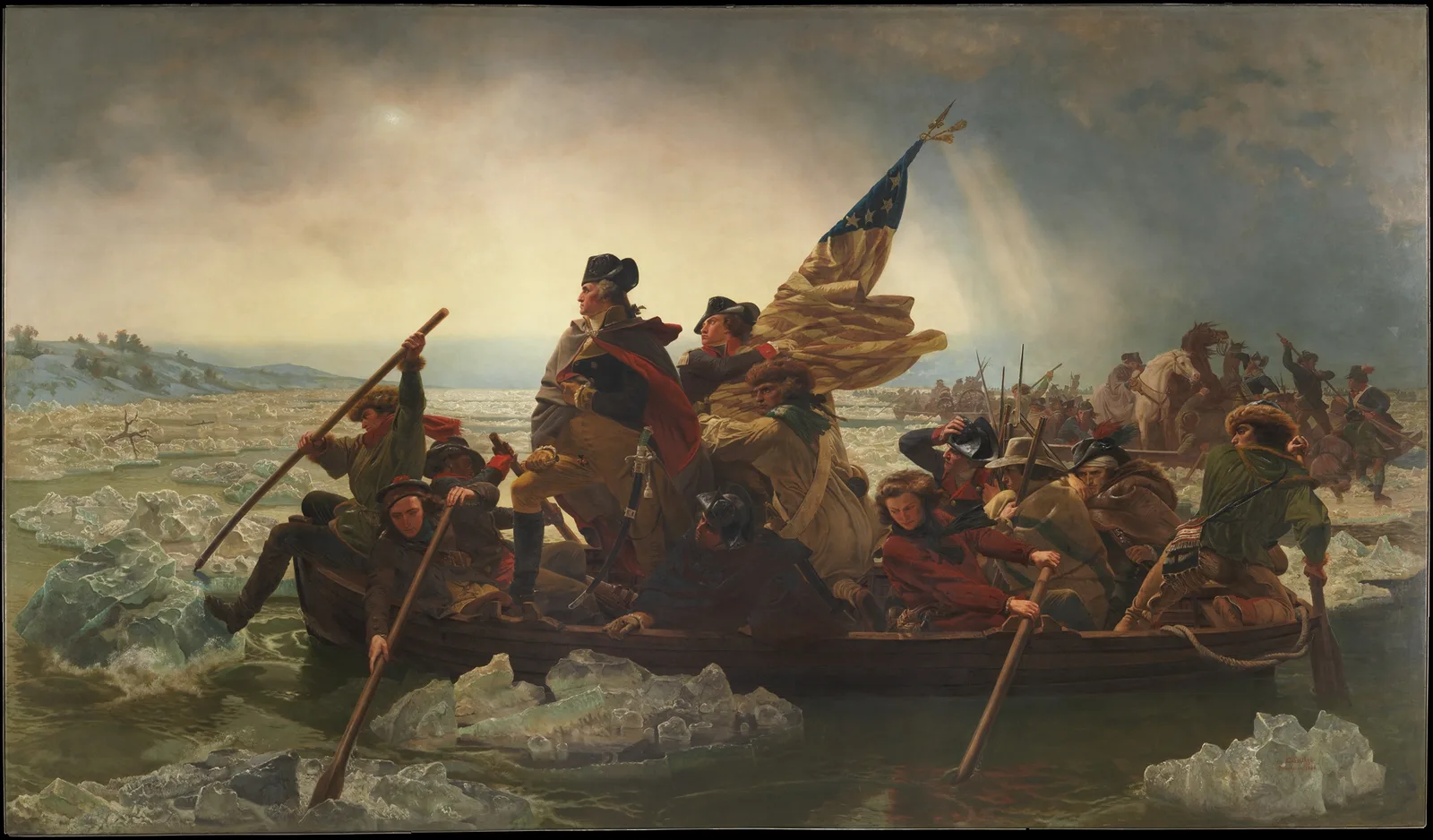 Washington Crossing the Delaware, oil painting by Emanuel Leutze, 1851, in the collection of the Metropolitan Museum of Art