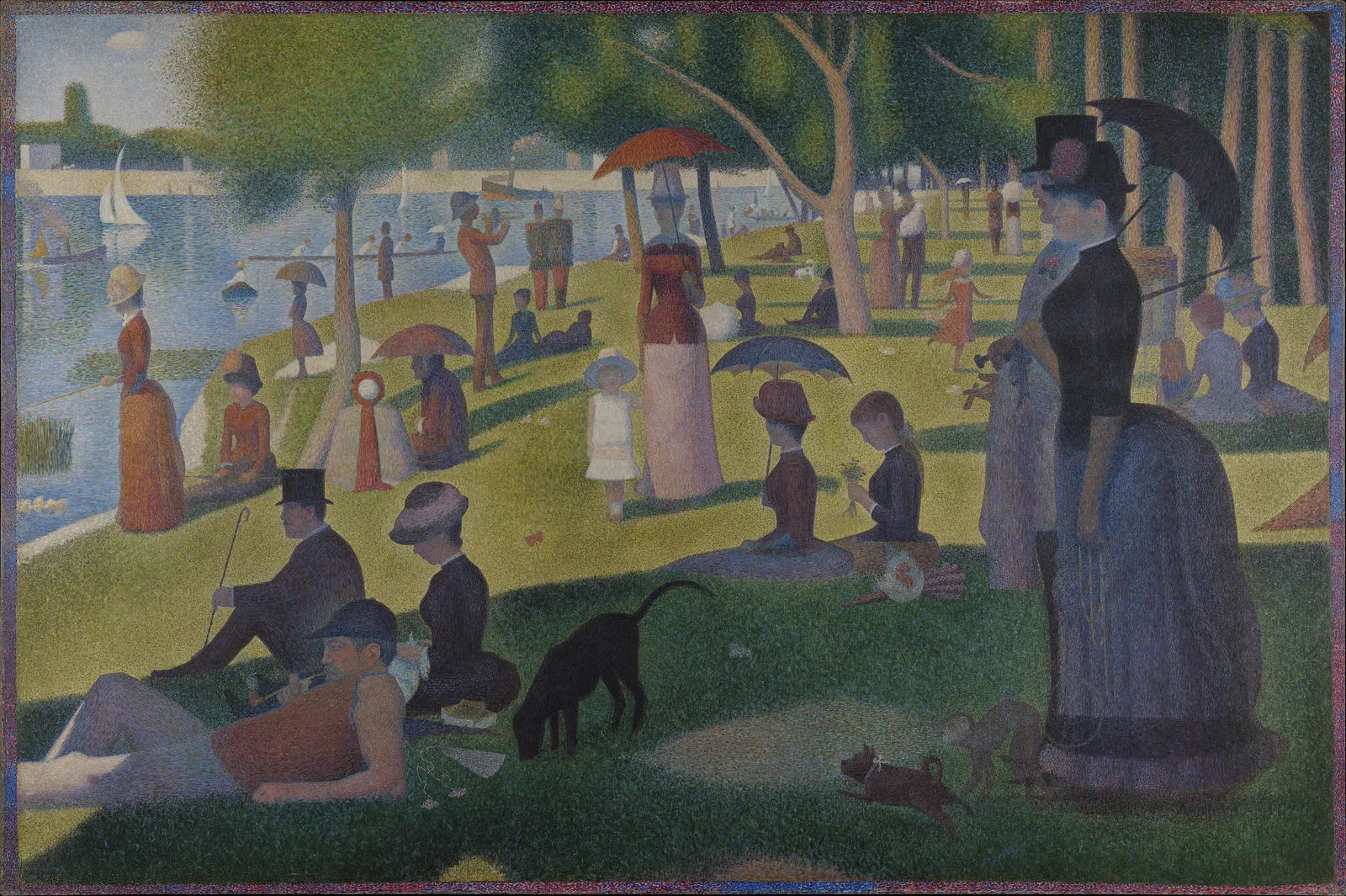 A Sunday on La Grande Jatte, pointillist painting by Georges Seurat from 1884, in the Art Institute of Chicago's collection