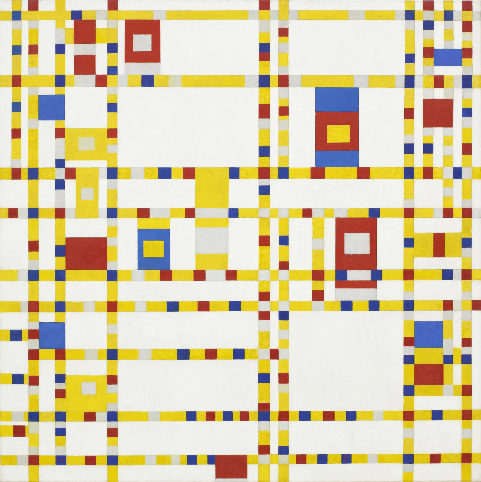 Broadway Boogie Woogie (1942-43), oil on canvas — Piet Mondrian, Museum of Modern Art (MoMA), New York