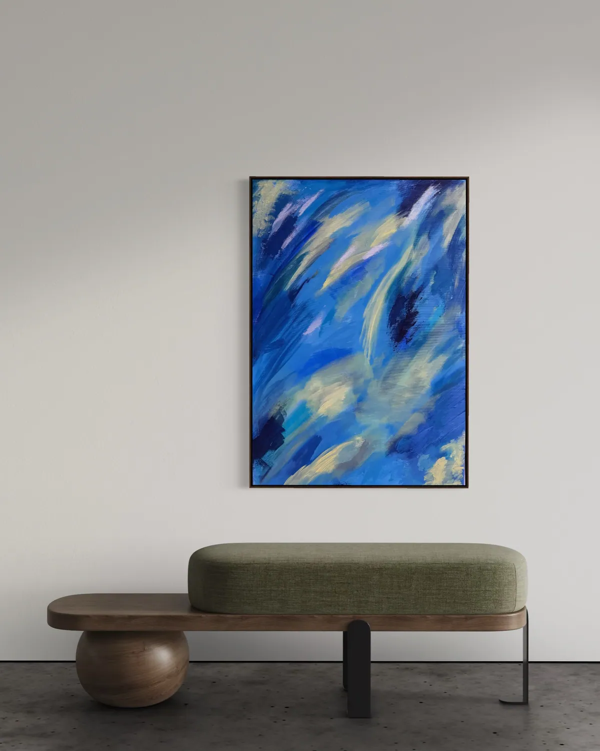 Celestial Drift by Alyne Perfeito shown in an interior setting — digital visualization, Luminous Rebirth series