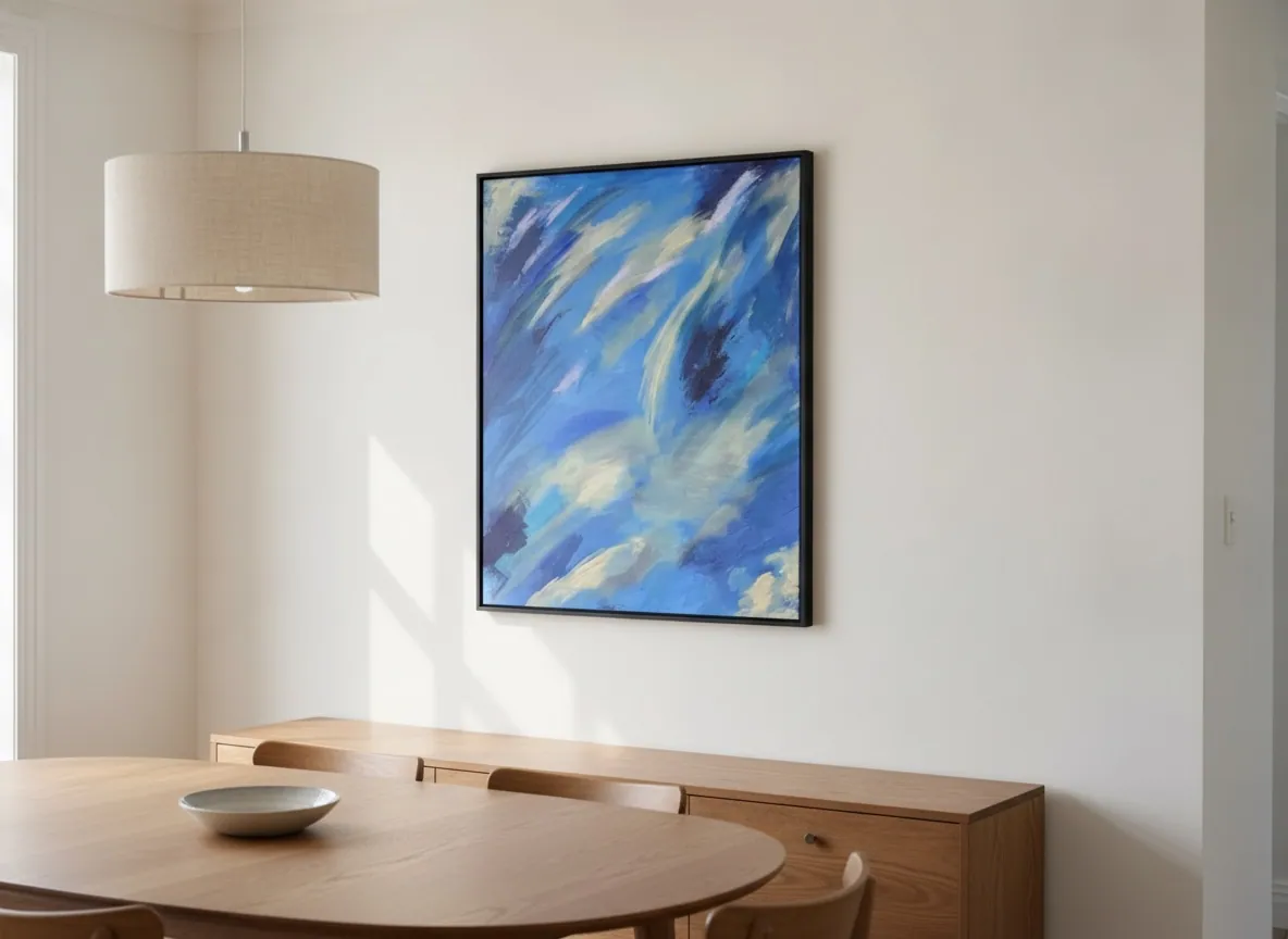 Celestial Drift by Alyne Perfeito shown in an interior setting — digital visualization, Luminous Rebirth series