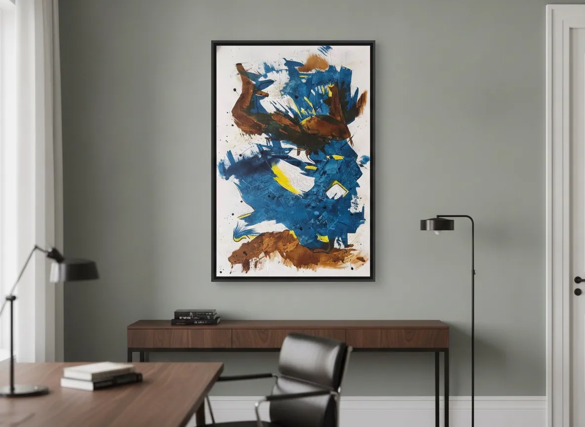 Crossing Currents by Alyne Perfeito shown in an interior setting — digital visualization, Terra & Ether series
