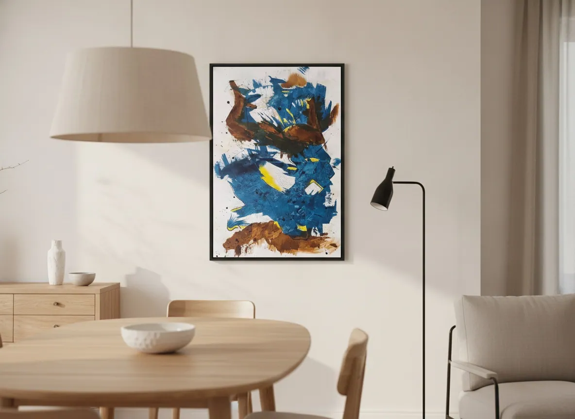 Crossing Currents by Alyne Perfeito shown in an interior setting — digital visualization, Terra & Ether series