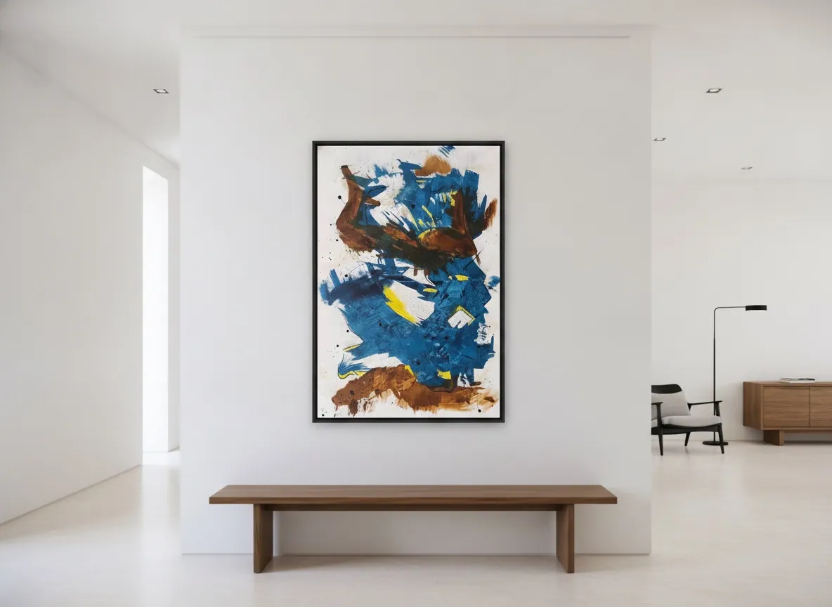 Crossing Currents by Alyne Perfeito shown in an interior setting — digital visualization, Terra & Ether series