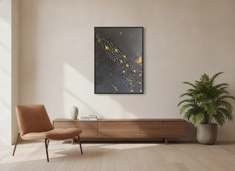 Golden Passage in a room — digital visualization (illustrative only)