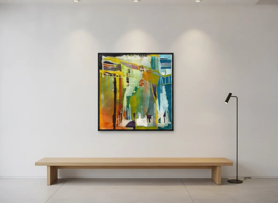Prism Garden by Alyne Perfeito shown in an interior setting — digital visualization, Luminous Rebirth series