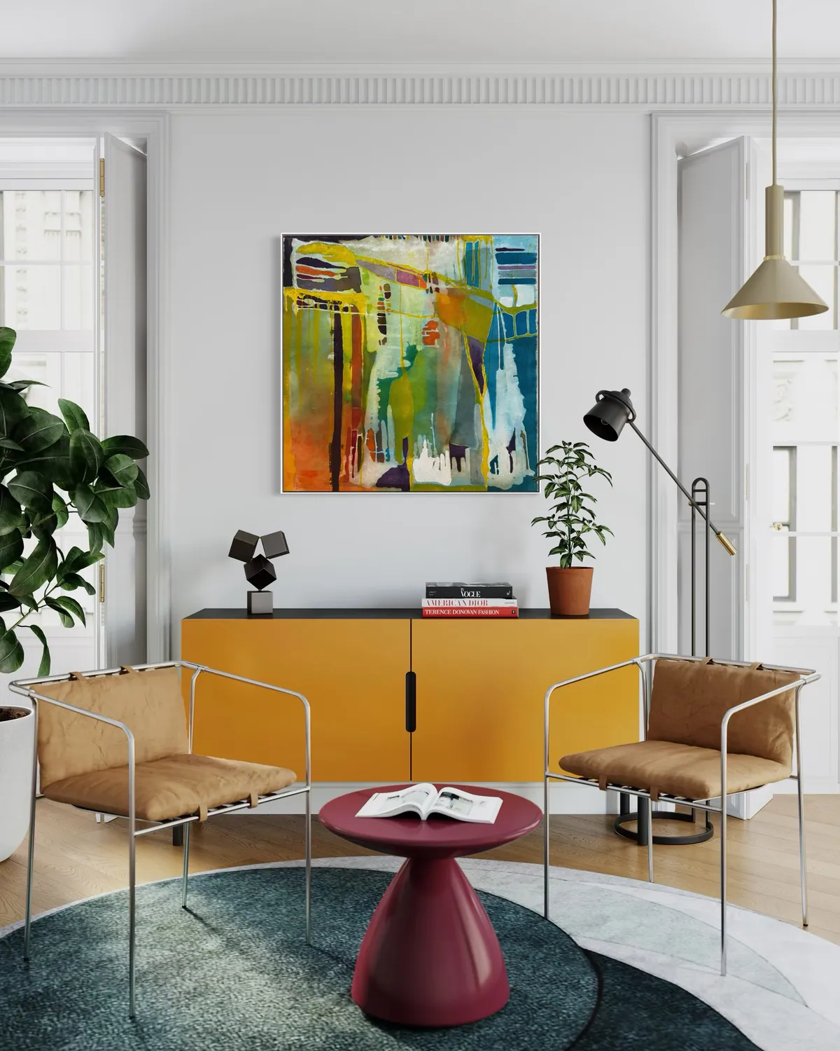 Prism Garden by Alyne Perfeito shown in an interior setting — digital visualization, Luminous Rebirth series