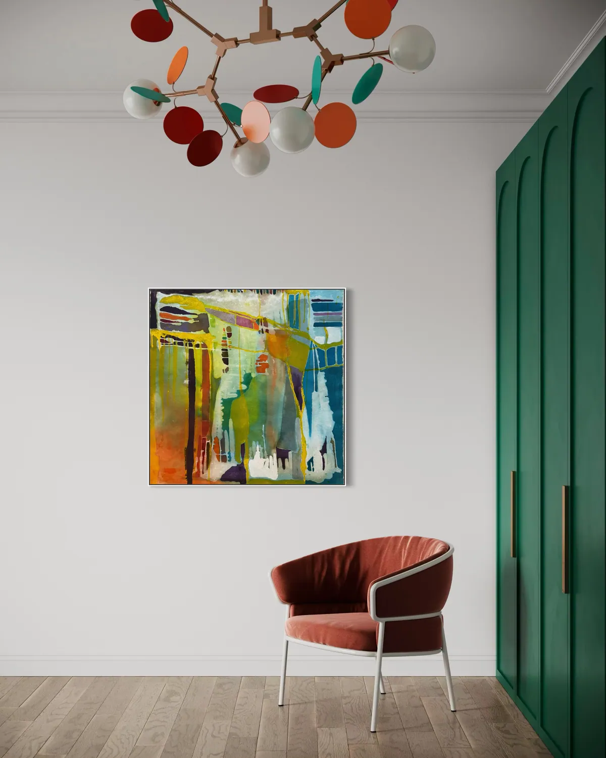 Prism Garden by Alyne Perfeito shown in an interior setting — digital visualization, Luminous Rebirth series