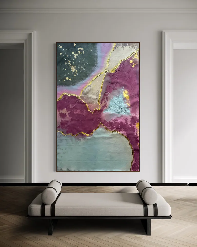 Quartz Seam in a room — digital visualization (illustrative only)