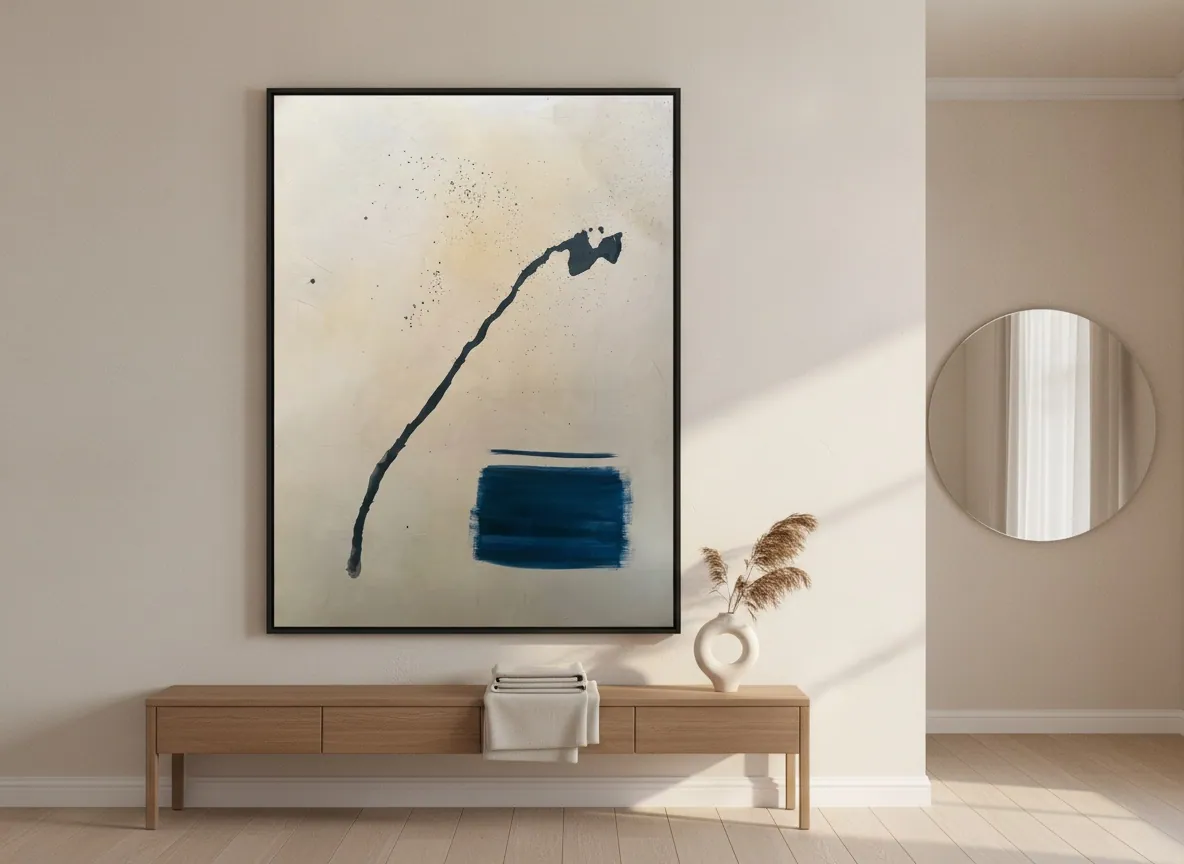 Silent Interval by Alyne Perfeito shown in an interior setting — digital visualization, Matter & Silence series