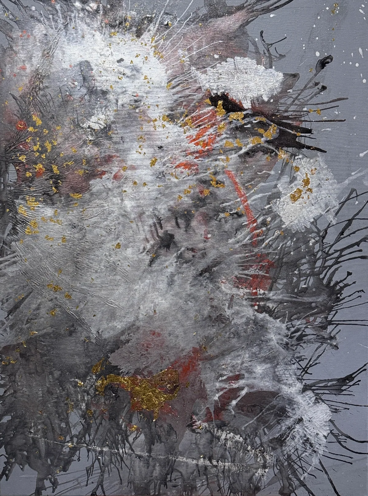 Origin of Light — original artwork by Alyne Perfeito, 60 x 80 cm (23.6 x 31.5 in), Heart of Chaos series